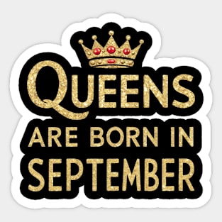 Queen Are Born In September Sticker